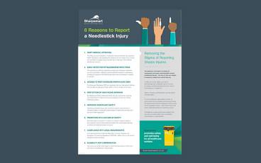 8 Reasons to Report a Needlestick Injury Poster