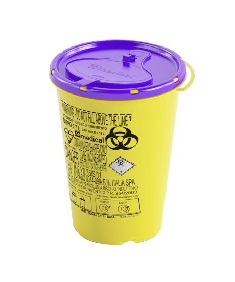 0.7 Litre Disposable Cytotoxic Sharps Container