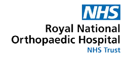 NHS Royal National Orthopedic Hospital NHS Trust Logo