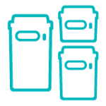 Containers Outline Aqua Icon 100px