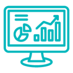 Data Outline Aqua Icon 100px