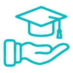 Education Outline Aqua Icon 100px copy