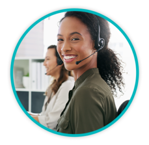Image List ShapingFuture Onboarding UK CustomerExcellence Circle Image of women customer service worker smiling